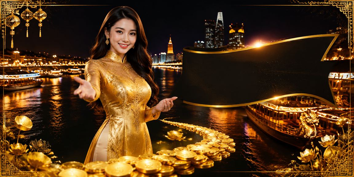 Phụ nữ miền Tây mặc áo dài kiểm tra jackpot Vietlott trên điện thoại bên dòng sông Mekong